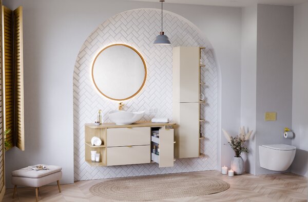 Comad Set kúpeľňového nábytku Dalia Cashmere 30 dub cremona/kašmír mat