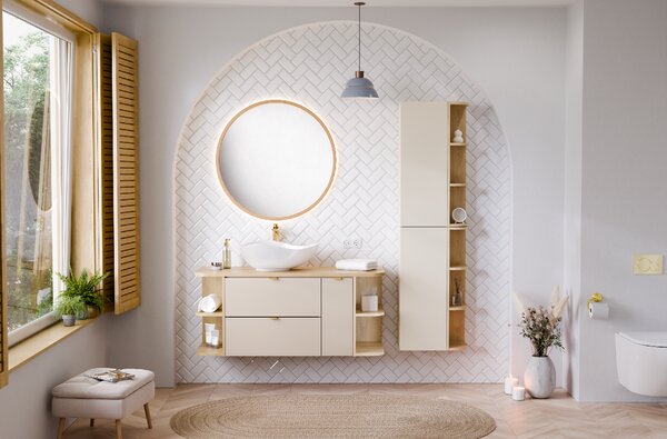 Comad Set kúpeľňového nábytku Dalia Cashmere 30 dub cremona/kašmír mat
