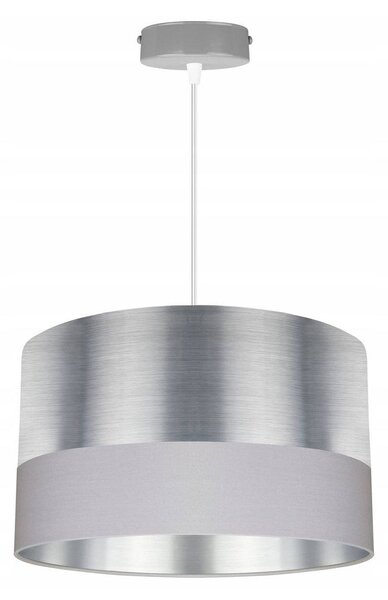 Závesné svietidlo Chromic, 1x chrómové textilné tienidlo (výber z 2 farieb), (výber z 2 farieb konštrukcie), (fi 35cm)
