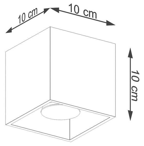 Stropné svietidlo Quad, 1x zlaté kovové tienidlo