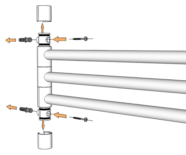 Nimco Držiak na uteráky otočný, 42 cm BORMO čierna - BRC 11096-4-90