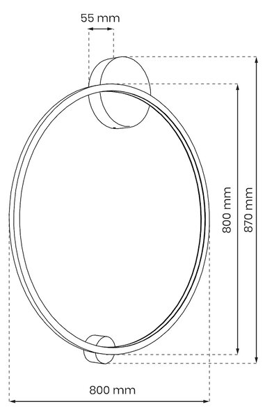Nástenné LED svietidlo Saturno2, 1x LED 46w, 4000k, b