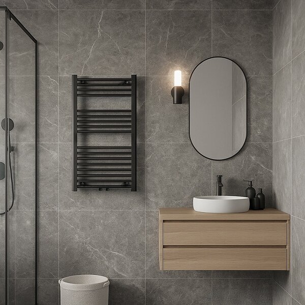 BPS-koupelny Kúpeľňový radiátor CORSO BL 2 50x90 cm, čierny