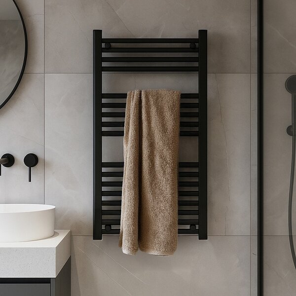 BPS-koupelny Kúpeľňový radiátor CORSO BL 2 50x90 cm, čierny