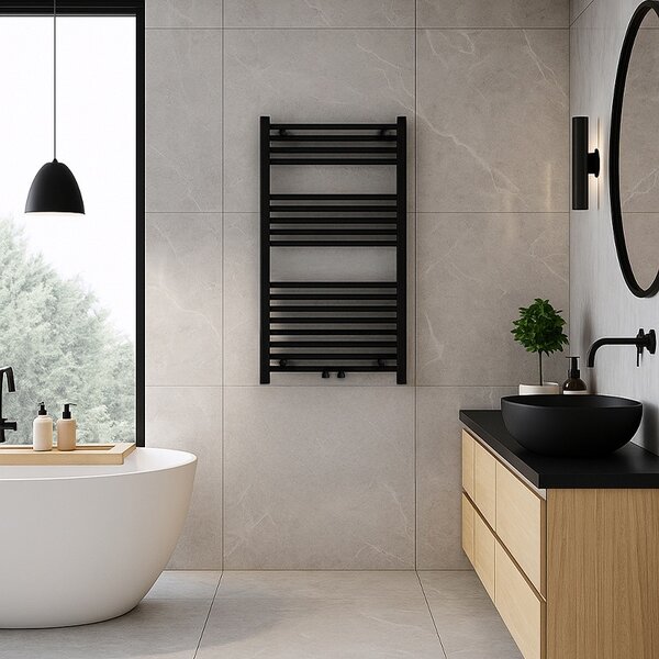 BPS-koupelny Kúpeľňový radiátor CORSO BL 2 50x90 cm, čierny