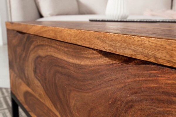 Dizajnový konferenčný stolík Timber Function 110 cm sheesham