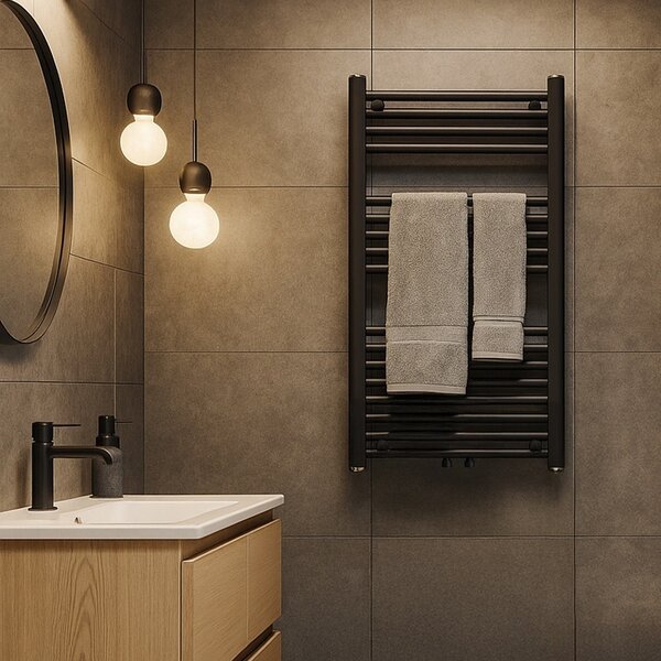 BPS-koupelny Kúpeľňový radiátor CORSO BL 2 50x90 cm, čierny