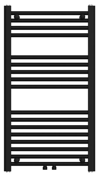 BPS-koupelny Kúpeľňový radiátor CORSO BL 2 50x90 cm, čierny