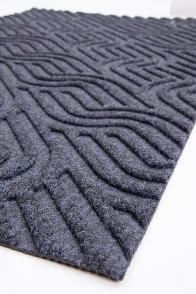 Textilná rohožka EMBOSSED T-004 TMAVOSIVÁ rozmer: 43x75 cm