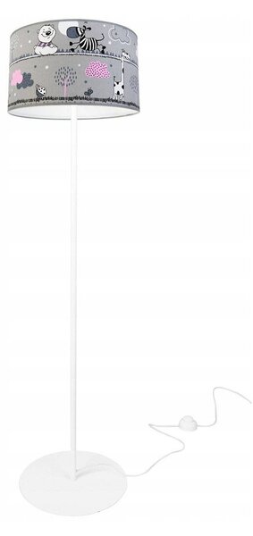 Detská stojacia lampa Ladybird, 1x textilné tienidlo so vzorom, (výber z 2 farieb konštrukcie), o