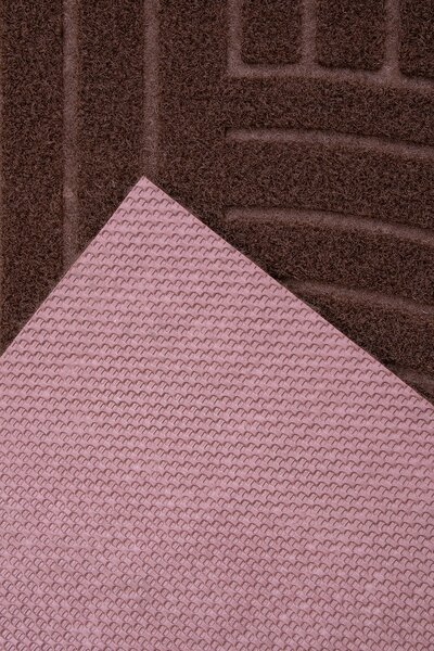 Textilná rohožka EMBOSSED VELVET T-008 HNEDÁ rozmer: 40x60 cm