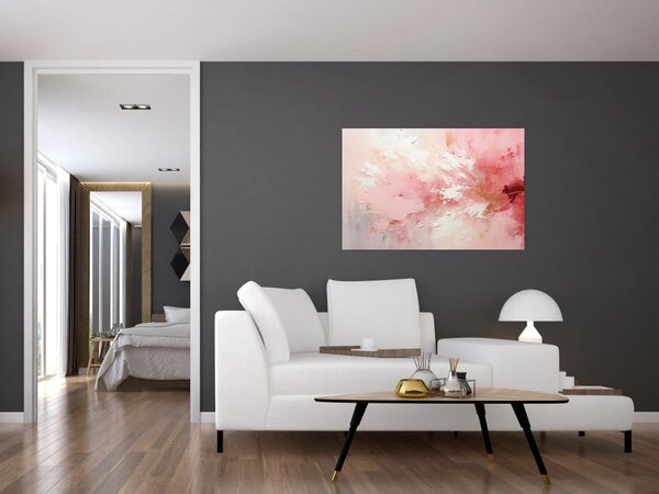Obraz - Ružový abstrakt (90x60 cm)