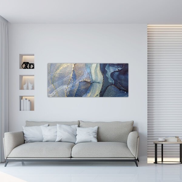 Obraz - Abstrakcia alkoholovým atramentom (120x50 cm)