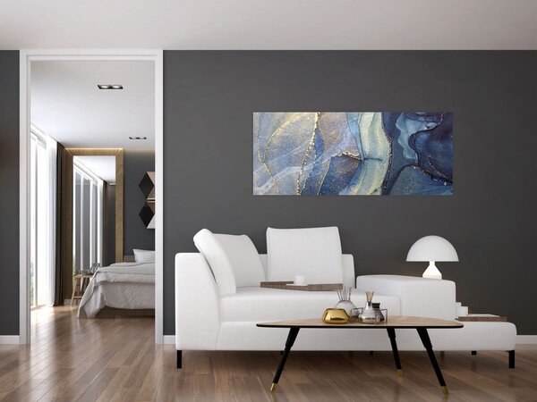 Obraz - Abstrakcia alkoholovým atramentom (120x50 cm)