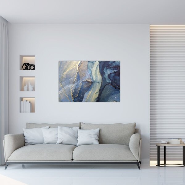 Obraz - Abstrakcia alkoholovým atramentom (90x60 cm)