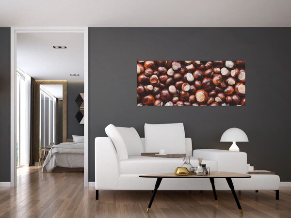 Obraz - Zrelé gaštany (120x50 cm)