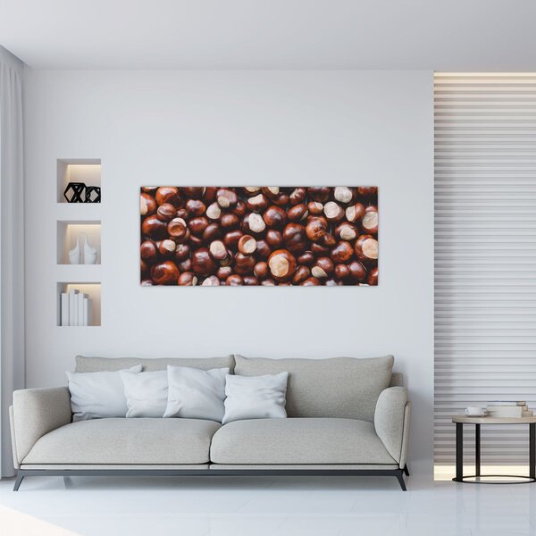 Obraz - Zrelé gaštany (120x50 cm)
