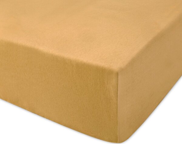 JERSEY PRESTIERADLO 90X200 CM HORČICOVÉ