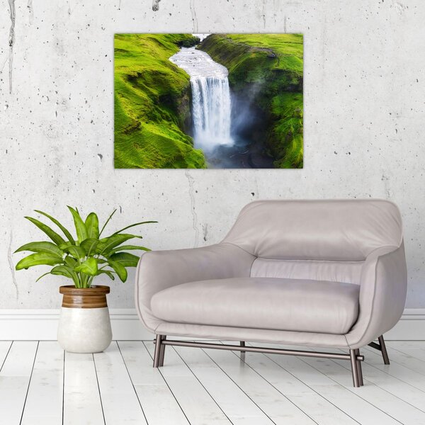 Obraz - Vodopád Skogafoss (70x50 cm)