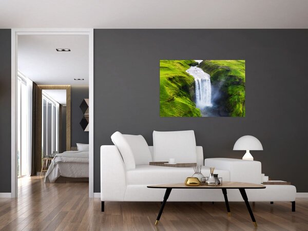 Obraz - Vodopád Skogafoss (90x60 cm)