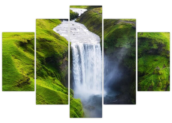 Obraz - Vodopád Skogafoss (150x105 cm)