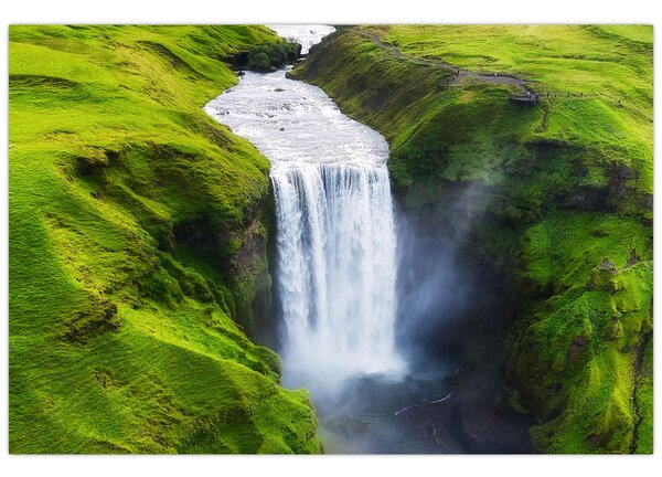 Obraz - Vodopád Skogafoss (90x60 cm)