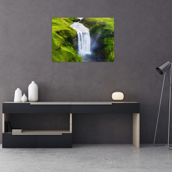 Obraz - Vodopád Skogafoss (70x50 cm)