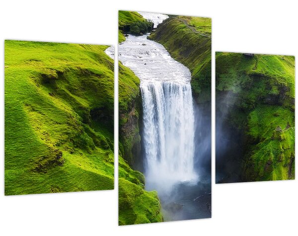 Obraz - Vodopád Skogafoss (90x60 cm)