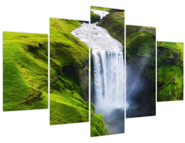 Obraz - Vodopád Skogafoss (150x105 cm)