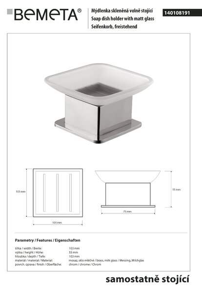 Bemeta Design BETA: Mydelnička, na postavenie - 140108191