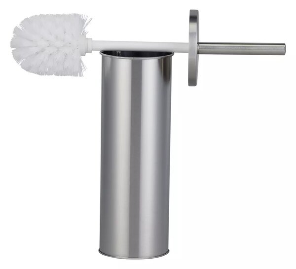 WC štetka s krytým stojanom, matný nerez