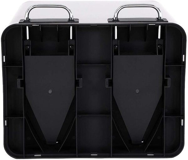 SONGMICS Odpadkový kôš LTB30H na triedený odpad, 2 x 15 L, strieborno / čierny