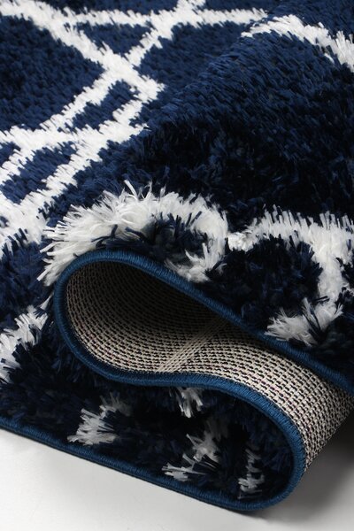Koberec Boho 610 NAVY BLUE/CREAM rozmery koberec: 80x150 cm
