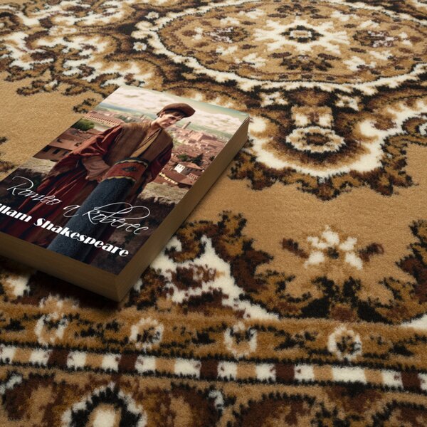Alfa Carpets , Behúň na mieru TEHERAN T-102 beige, šíre 100 cm, béžová, chodba / predsieň