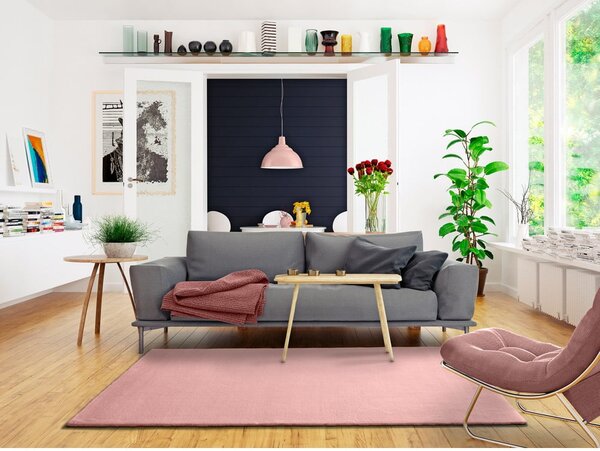 Ružový koberec Universal Berna Liso, 60 x 110 cm