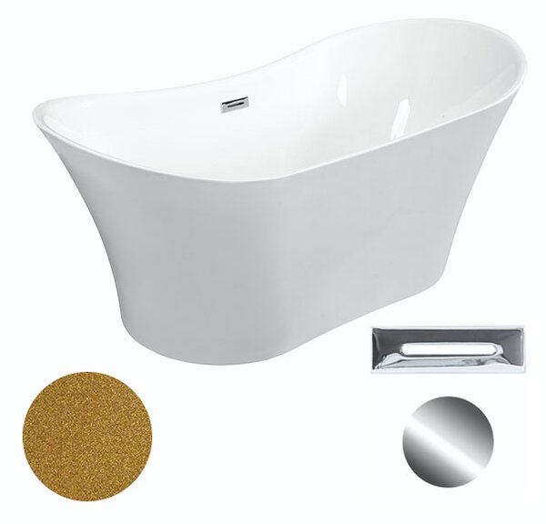 Besco Akrylátová voľne stojaca vaňa Amber Glam Z 170x80