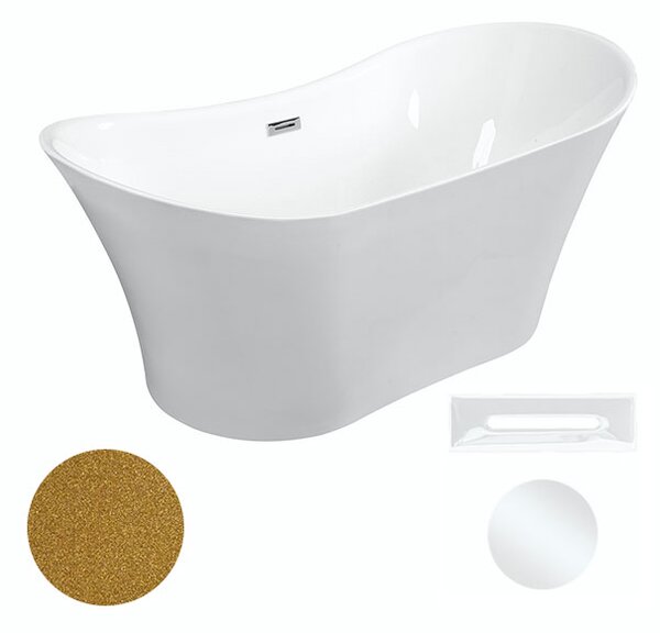 Besco Akrylátová voľne stojaca vaňa Amber Glam Z 170x80