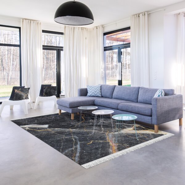 Koberec Renox Typ 1 80x150 cm - čierny mramor