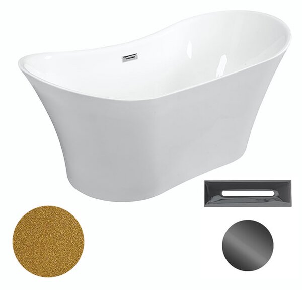 Besco Akrylátová voľne stojaca vaňa Amber Glam Z 170x80