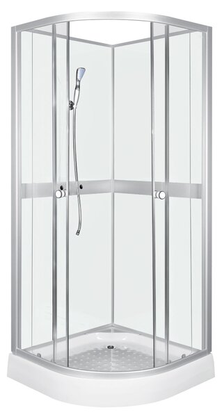 Novoterm Sprchový box štvrťkruhový NV-Cessla 80 W, 80x80 biely