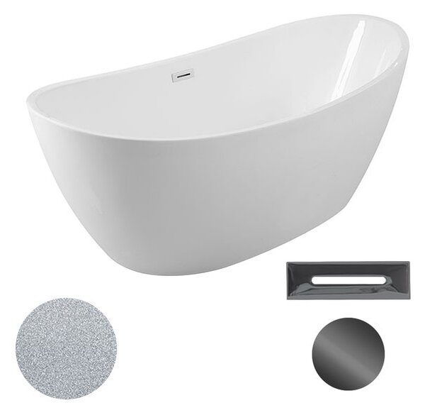 Besco Akrylátová voľne stojaca vaňa Ayla Glam S 170x80