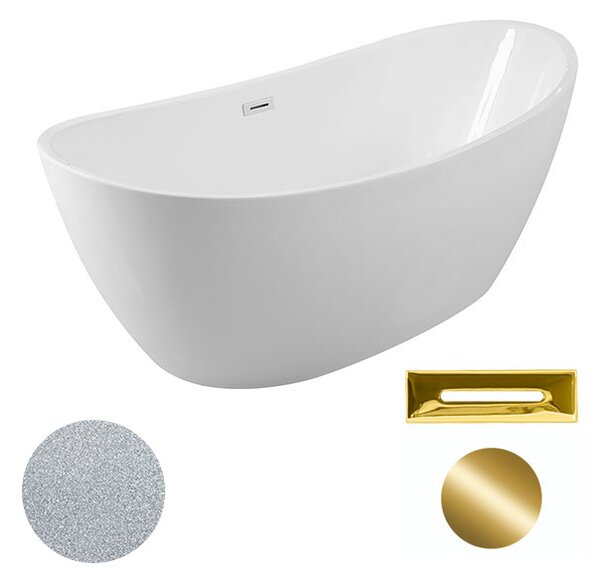 Besco Akrylátová voľne stojaca vaňa Ayla Glam S 170x80