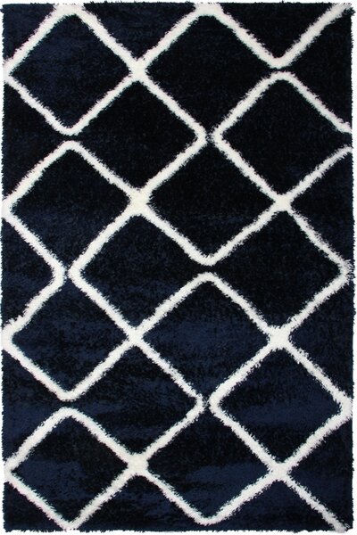 Koberec Boho 613 NAVY BLUE/CREAM rozmery koberec: 80x150 cm