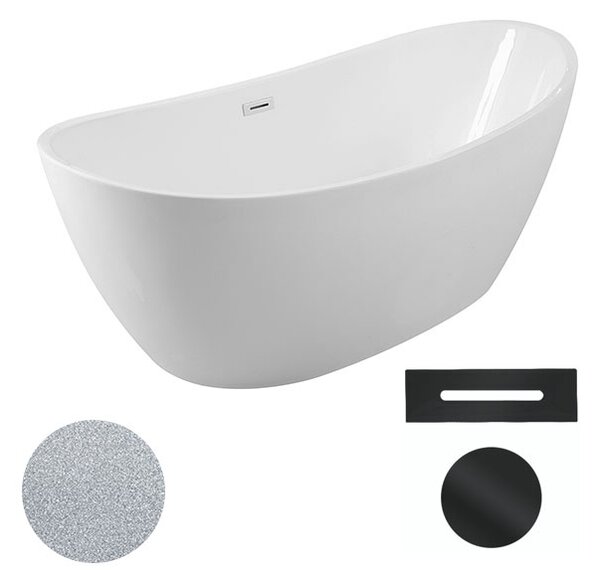 Besco Akrylátová voľne stojaca vaňa Ayla Glam S 170x80