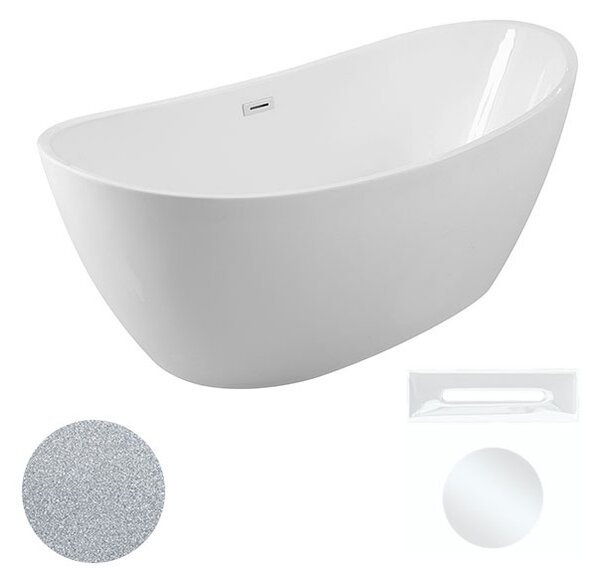 Besco Akrylátová voľne stojaca vaňa Ayla Glam S 170x80