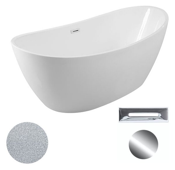 Besco Akrylátová voľne stojaca vaňa Ayla Glam S 170x80