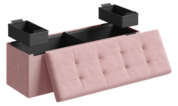 Taburet s úložným priestorom OTTOMAN 110x38 cm, ružový