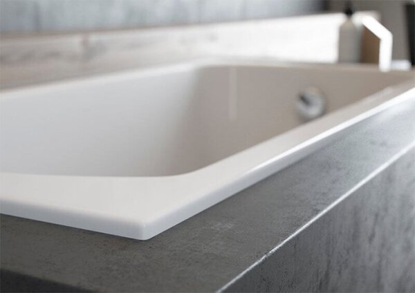 Polimat Akrylátová obdĺžniková vaňa Classic Slim 120x70 (130x70, 140x70, 150x70, 150x75, 160x70, 170x70, 170x75, 180x80) POLIMAT-Farba: Biela, POLIMAT-Rozmery: 120x70