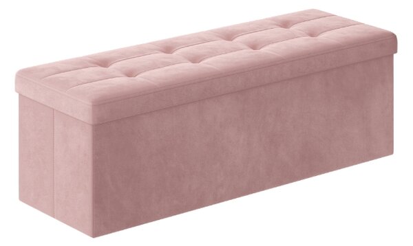 Taburet s úložným priestorom OTTOMAN 110x38 cm, ružový