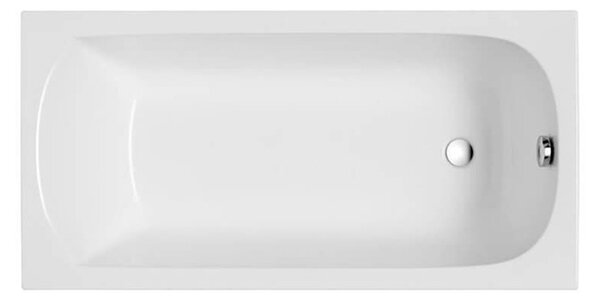 Polimat Akrylátová obdĺžniková vaňa Classic Slim 120x70 (130x70, 140x70, 150x70, 150x75, 160x70, 170x70, 170x75, 180x80) POLIMAT-Farba: Biela, POLIMAT-Rozmery: 120x70